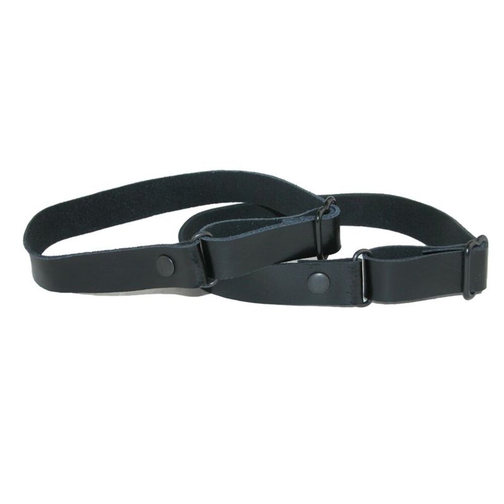 CTM Men's Coated Leather Solid Color Adjustable Armband Sleeve Garter